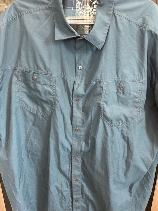 Kuhl Men’s Short-Sleeve Button-Down Shirt - Teal size XXL GUC - Picture 3 of 5